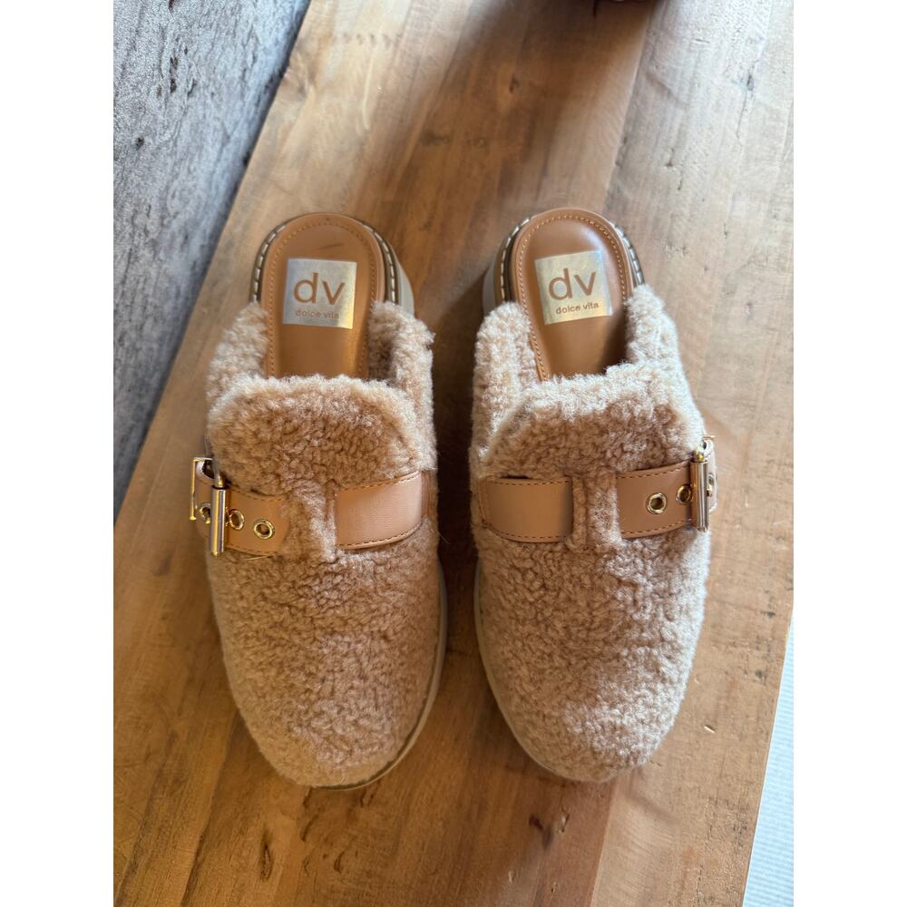 DV by Dolce Vita Cozy Faux Fur Platform Clogs Slides Size 6 - Picture 6 of 6